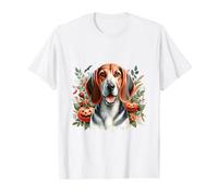 American English Coonhound Dog Halloween Acuarela Obra de Arte Camiseta gráfica económica, Hombre, Blanco, XL