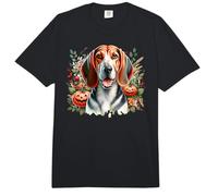 American English Coonhound Dog Halloween Acuarela Obra de Arte Comfort Colors Adult Heavyweight T-Shirt