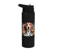 American English Coonhound Dog Halloween Acuarela Obra de arte Stainless Steel Insulated Water Bottle
