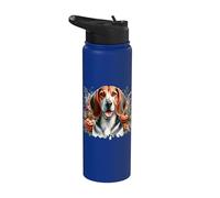 American English Coonhound Dog Halloween Acuarela Obra de arte Stainless Steel Insulated Water Bottle