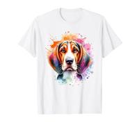 American English Coonhound Dog Hound Group Obra de Arte Camiseta gráfica económica, Hombre, Blanco, M