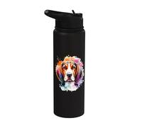 American English Coonhound Dog Hound Group Obra de arte Stainless Steel Insulated Water Bottle