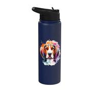 American English Coonhound Dog Hound Group Obra de arte Stainless Steel Insulated Water Bottle