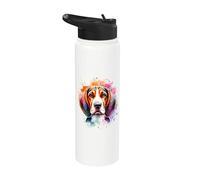 American English Coonhound Dog Hound Group Obra de arte Stainless Steel Insulated Water Bottle
