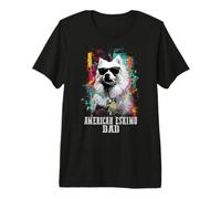 American Eskimo Dad Dog Funny Owner Día del Padre Camiseta Premium