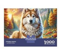 American Eskimo Dog 1000 Piezas Papel Ecológico Resistente Rompecabezas Premium Extremadamente Difícil Desafío Único Rompecabezas Regalos para Familia Y Amigos 52x38cm/1000pcs