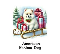 American Eskimo Dog Christmas Notebook