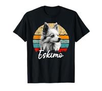 American Eskimo Dog Lover Vintage Retro Style Hombres Mujeres Camiseta