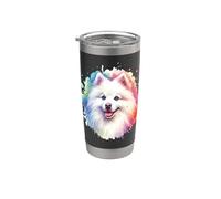 American Eskimo Dog Non-Sporting Group Obra de arte Vaso térmico de acero inoxidable de doble pared