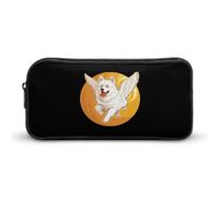 American Eskimo Dog Running Angel Wings - Estuche para bolígrafos, cosméticos, organizador para viajes y oficina