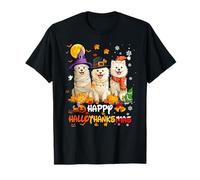 American Eskimo Feliz Hola Gracia Amante de Perros Navidad Camiseta