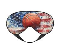 American Fag - Antifaz para dormir con estampado de baloncesto de Estados Unidos con correa ajustable, cómoda cubierta de ojos para viajes, yoga, siestas, dormir y relajarse