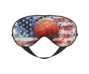 American Fag - Antifaz para dormir con estampado de baloncesto de Estados Unidos con correa ajustable, cómoda cubierta de ojos para viajes, yoga, siestas, dormir y relajarse