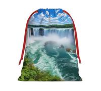 American Falls Print - Bolsas de regalo de varios tamaños, bolsas de regalo con cordón para mujeres, Navidad, cumpleaños, reutilizables