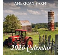 American Farm Calendar 2026: Rustic Scenes and Rural Serenity | Kalender Calendario Calendrier | Lunar Moon Phases - Bonus 3 Months 2025