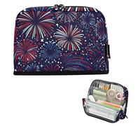 American Fireworks USA - Estuche para lápices con cremallera, gran almacenamiento, para el aula, para niños, suministros de oficina