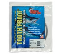 American Fishing Wire Alambre de Acero Inoxidable a Prueba de Dientes, tamaño 9, Color Brillante, Prueba de 100 Libras, Bobina de 1/4 Libras