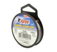 American Fishing Wire Bleeding Leader - Alambre de Acero Inoxidable Revestido de Nailon Rojo Sangre (1 x 7, Prueba de 61 kg, 9 m)