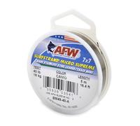 American Fishing Wire Surfstrand Micro Supreme - Alambre líder de Acero Inoxidable Desnudo de 7 x 7, Prueba de 40 Libras, 0.01 Pulgadas de diámetro, Camuflaje, 5 m