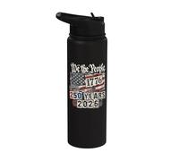 American Flag 2026 250 Years 1776 4th of July We The People Stainless Steel Insulated Water Bottle