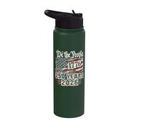 American Flag 2026 250 Years 1776 4th of July We The People Stainless Steel Insulated Water Bottle