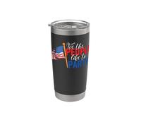 American Flag 4th Of July We The People Like To Party Vaso térmico de acero inoxidable de doble pared