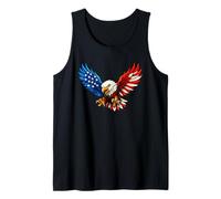 American Flag Bald Eagle Patriotic 4th of July USA Camiseta sin Mangas