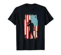 American Flag Cantante Vocalista Música Karaoke USA Camiseta