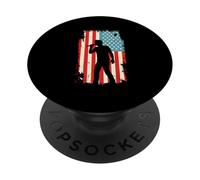 American Flag Cantante Vocalista Música Karaoke USA PopSockets PopGrip Adhesivo