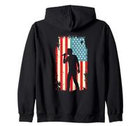 American Flag Cantante Vocalista Música Karaoke USA Sudadera con Capucha