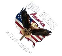 American Flag Car Stickers - 250th Eagle 1776-2026 Patriotic Decal, God Bless USA Mural | SUV Truck Pickup Vehicle Exterior, Tumbler Helmet Notebook Automotive Accessories