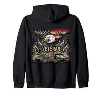 American Flag Eagle Veteran | Día de los veteranos militares del ejército de EE. UU Sudadera con Capucha