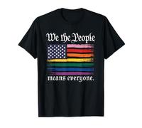 American Flag Gay Pride Month We The People Means Everyone Camiseta