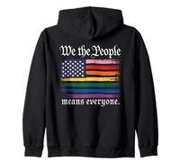 American Flag Gay Pride Month We The People Means Everyone Sudadera con Capucha