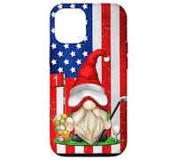 American Flag Golf GNOME For Women and Men Patriotic Golf Carcasa para iPhone 12/12 Pro