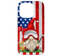 American Flag Golf GNOME For Women and Men Patriotic Golf Carcasa para iPhone 14 Pro