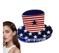 American Flag Hairpin, Patriotic Hair Clip Design, Independence Day Hair Accessory Set, 0,9 pulgadas Stylish Non Slip Festival Hairs Decor, Lightweight Casual Styling Piece, Summer Party Clip for