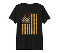American Flag Honeycomb Honey Bees Beekeeping Beekeeper Gift Camiseta Premium