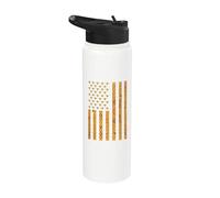 American Flag Honeycomb Honey Bees Beekeeping Beekeeper Gift Stainless Steel Insulated Water Bottle