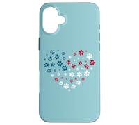 American Flag Patriotic Dog and Cat Paw Print 4th of July Carcasa para iPhone 16 Plus