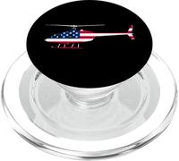 American Flag Patriotic Helicopter Pilot Mechanic US PopSockets PopGrip para MagSafe