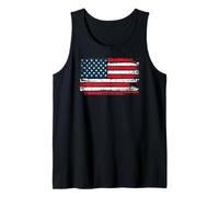 American Flag Patriotic US T-Shirt USA Camiseta sin Mangas