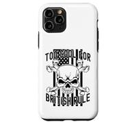 American Flag Skull Bones 4th July Too Cool for British Rule Carcasa para iPhone 11 Pro