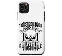 American Flag Skull Bones 4th July Too Cool for British Rule Carcasa para iPhone 11 Pro MAX