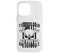 American Flag Skull Bones 4th July Too Cool for British Rule Carcasa para iPhone 14 Pro MAX