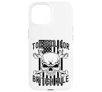 American Flag Skull Bones 4th July Too Cool for British Rule Carcasa para iPhone 15