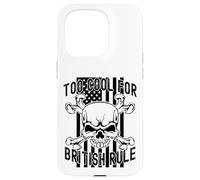 American Flag Skull Bones 4th July Too Cool for British Rule Carcasa para iPhone 15 Pro