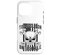 American Flag Skull Bones 4th July Too Cool for British Rule Carcasa para iPhone 16 Pro