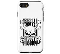 American Flag Skull Bones 4th July Too Cool for British Rule Carcasa para iPhone SE (2020) / 7/8