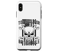 American Flag Skull Bones 4th July Too Cool for British Rule Carcasa para iPhone XS MAX